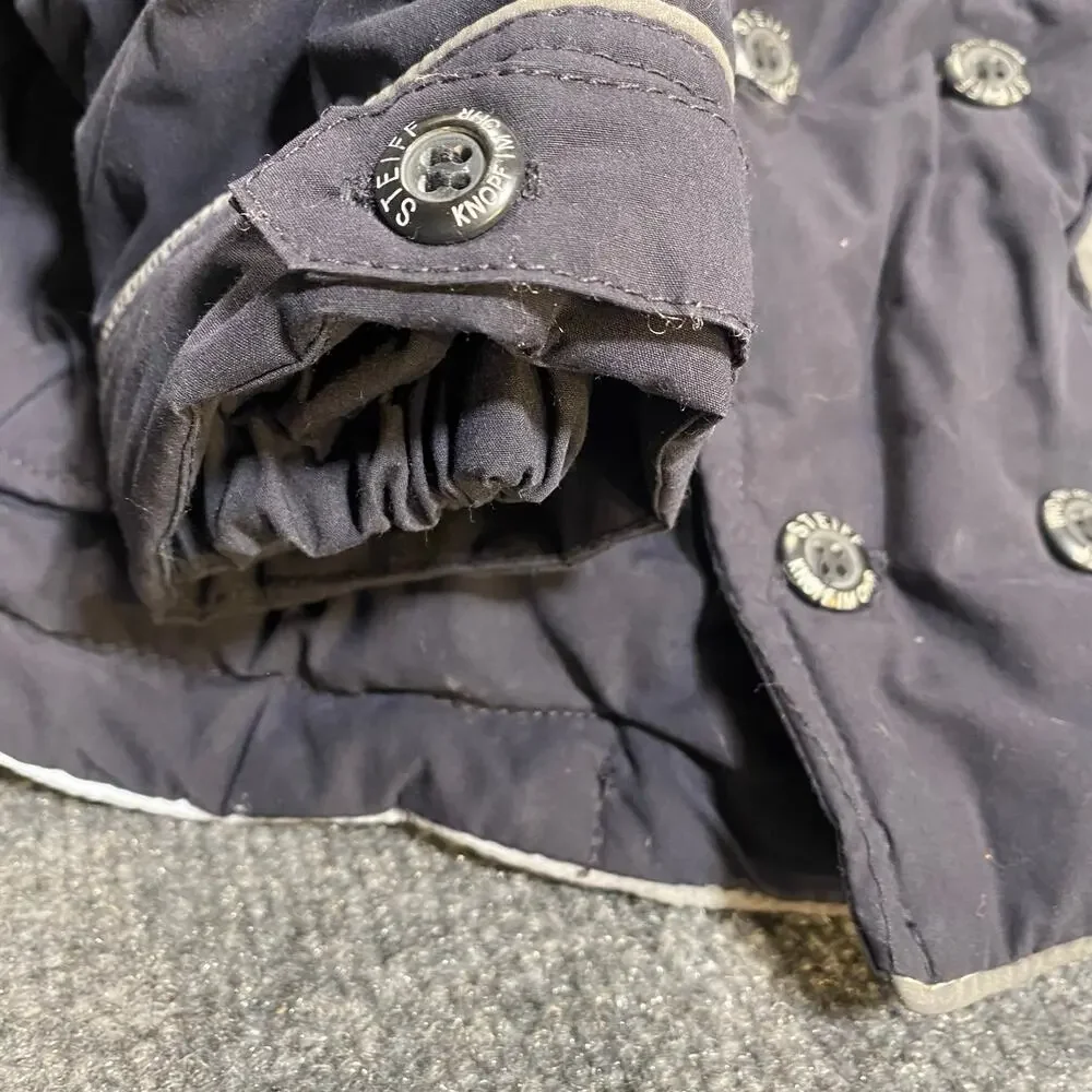 Steiff Kids 18 Month Reflective Trim Navy Blue Winter Jacket Coat Hooded Lined